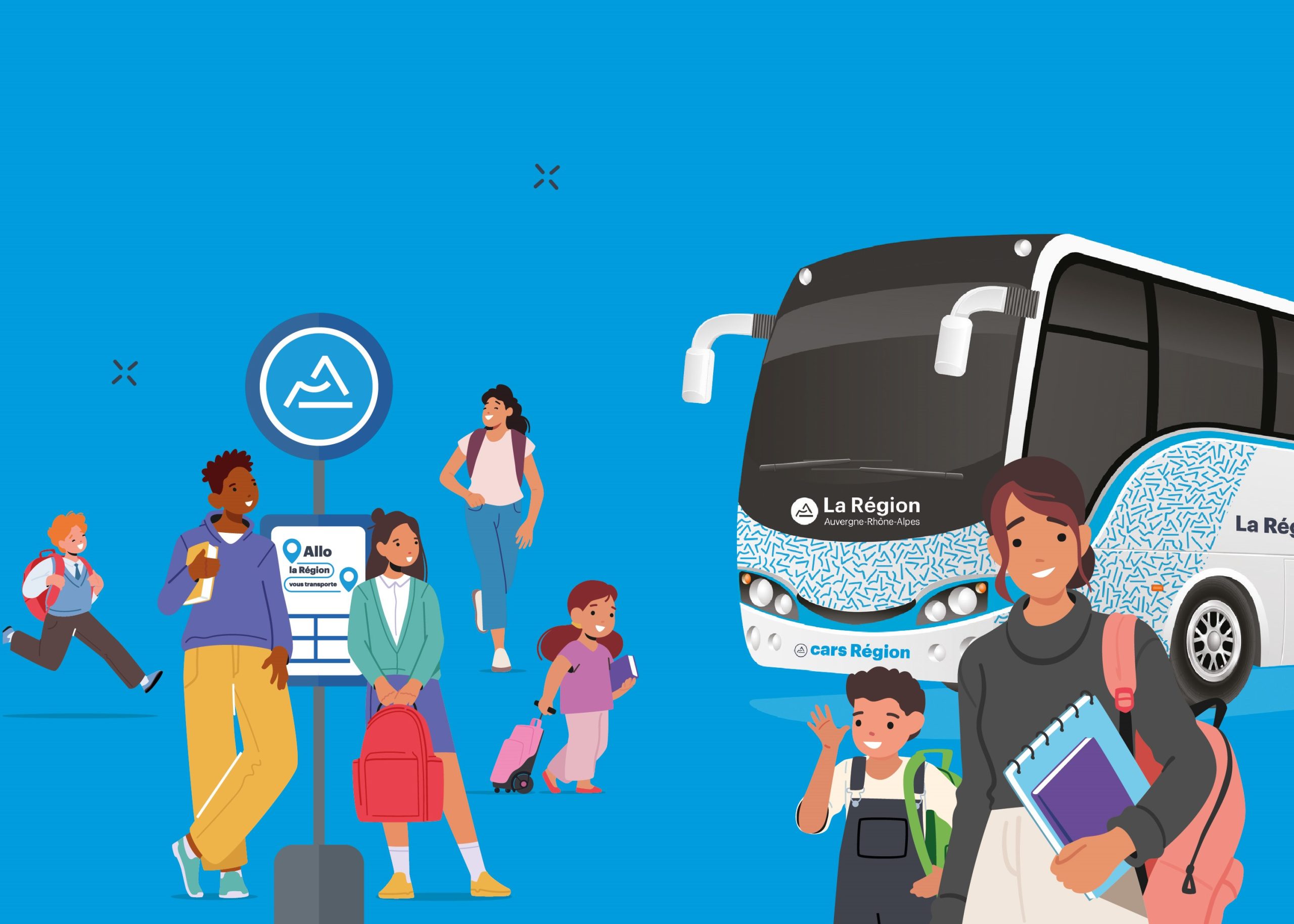Ligne de bus scolaire pour accéder au lycée